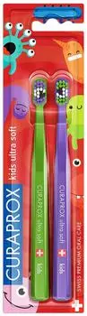 Набор зубных щеток Curaprox CS Kids Duo Little Bacterias Edition 2шт
