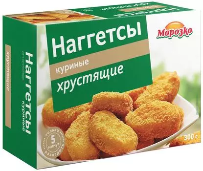 Наггетсы Морозко куриные хрустящие 300гс доставкой!