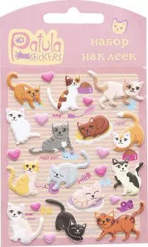 Наклейки Yiwu onccc Patula Stickers Кошки мягкие в ассортименте