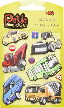 Наклейки Yiwu onccc Patula Stickers Машины мягкие в ассортименте