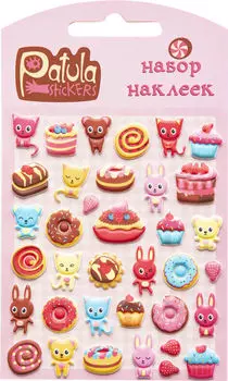 Наклейки Yiwu onccc Patula Stickers Мягкие в ассортименте