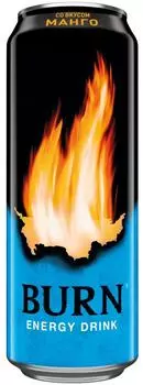 Напиток энергетический Burn Манго 330млс доставкой!