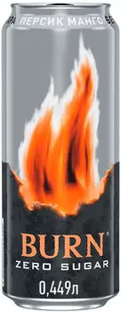 Напиток Burn энергетический Burn Peach Zero 449мл