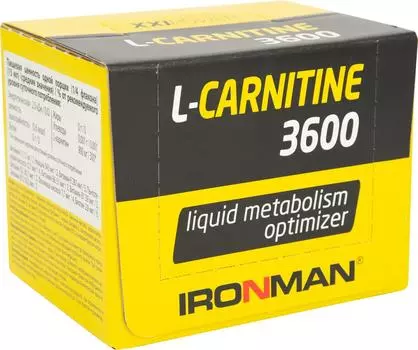Напиток IronMan L-Карнитин 3600мг Земляника 12шт*60мл