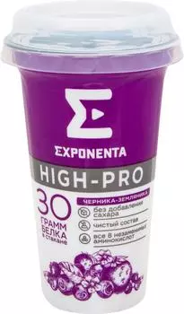 Напиток кисломолочный Exponenta Черника-земляника обезжиренный 250г