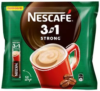 Напиток кофейный Nescafe 3в1 Крепкий 50шт*14.5г