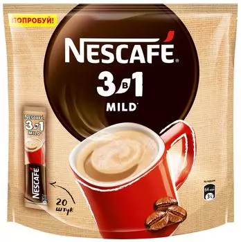 Напиток кофейный Nescafe 3в1 Мягкий 20шт*14.5г