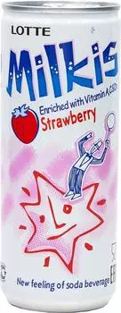 Напиток Lotte Milkis Клубника газированный 250мл