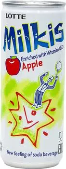 Напиток Lotte Milkis Яблоко газированный 250мл