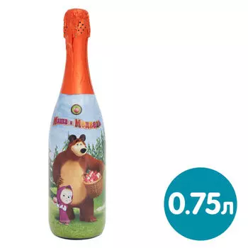 Напиток Маша и Медведь яблочный сильногазированный 750мл