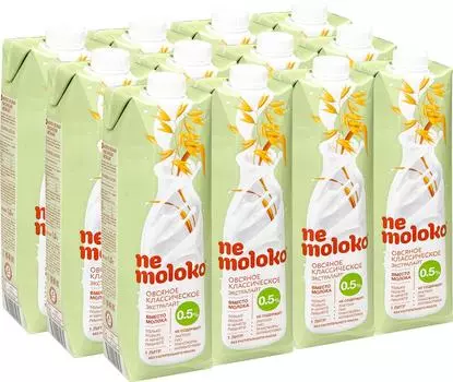 Напиток овсяный Nemoloko Классический Экстра лайт 0.5% 1л (упаковка 12 шт.)