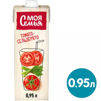 Напиток сокосодержащий Моя Семья Томатный с экстрактом сельдерея 950мл