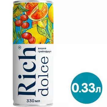 Напиток сокосодержащий Rich Dolce Вишня грейпфрут 330мл