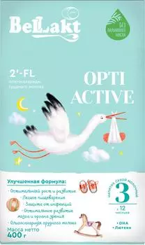 Напиток сухой Bellakt Оpti Аctive 3 молочный 400г