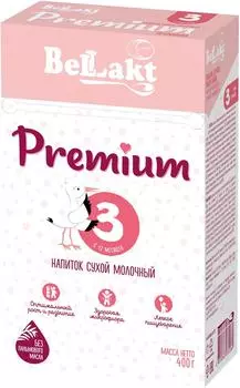 Напиток сухой Bellakt Premium 3 молочный 400г