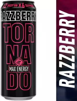 Напиток Tornado Max Energy Razzberry энергетический 450мл