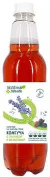 Напиток Зеленая линия на чайном грибе Комбуча с лавандой и шелковицей 555мл