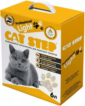 Наполнитель для кошачьего туалета Cat Step Professional Light комкующийся 6л