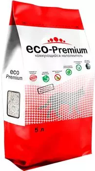 Наполнитель для кошачьего туалета ECO Premium Green Без запаха древесный комкующийся 5л