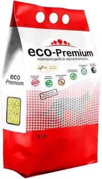 Наполнитель для кошачьего туалета ECO Premium Ромашка древесный комкующийся 5л