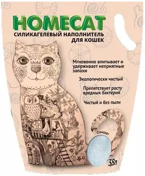 Наполнитель для кошачьего туалета Homecat Без запаха 3.8л