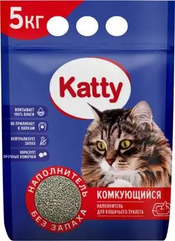 Наполнитель для кошачьего туалета Katty комкующийся 5кг