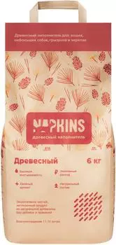 Наполнитель для кошачьего туалета Napkins древесный 11.14л 6кг