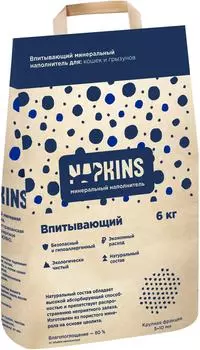 Наполнитель для кошачьего туалета Napkins впитывающий крупная фракция 12л 6кг