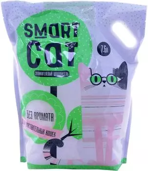 Наполнитель для кошачьего туалета Smart Cat силикагелевый для чувствительных кошек без аромата 7.6л 3.32кг