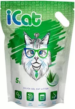 Наполнитель iCat Aloe силикагелевый 5л
