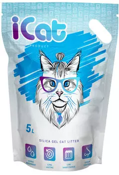 Наполнитель iCat без ароматизатора силикагелевый 5л