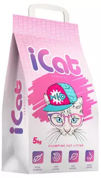 Наполнитель iCat комкующийся без ароматизатора 5кг