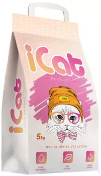 Наполнитель iCat впитывающий без ароматизатора 5кг