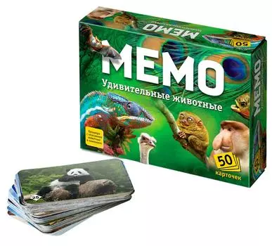 Настольная игра Мемо Удивительные животные