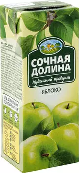Нектар Сочная долина Яблочный 200мл