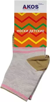 Носки детские Akos крем-розовый меланж р.14