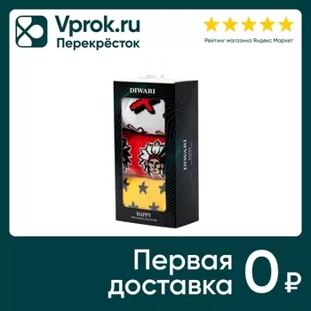 Носки мужские Diwari Happy Размер 40-41 3 пары