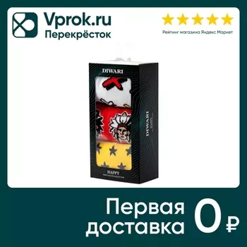 Носки мужские Diwari Happy Размер 42-43 3 пары
