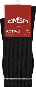 Носки мужские Omsa Active с высокой резинкой Nero Черные Размер 42-44