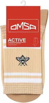 Носки женские Omsa Active с высокой резинкой бежевые Размер 39-41