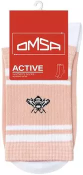Носки женские Omsa Active с высокой резинкой розовые Размер 39-41