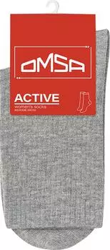 Носки женские Omsa Active с высокой резинкой Grigio Melange Серые Размер 39-41
