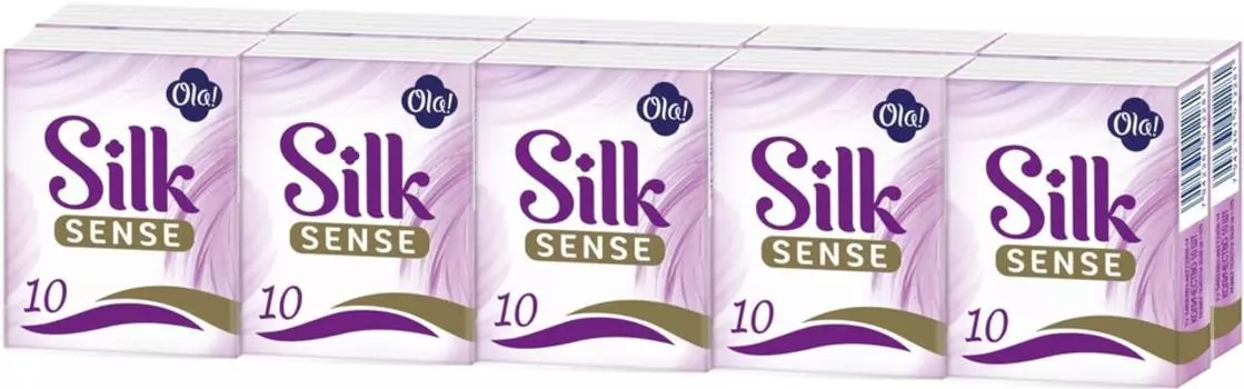 Носовые платки Ola! Silk Sense Luxe 10*10шт