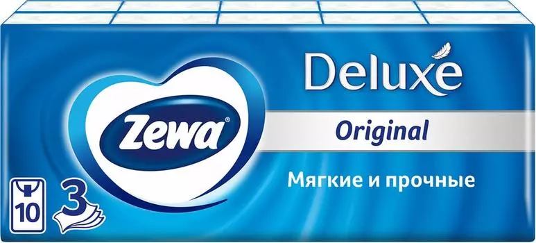 Носовые платки Zewa Deluxe 10*10шт