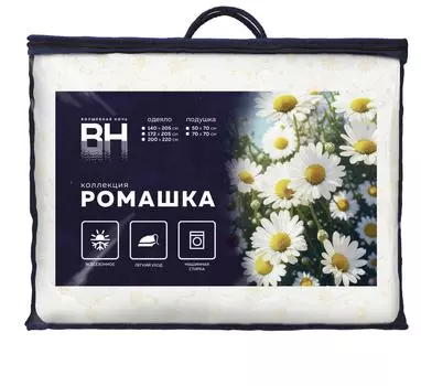Одеяло Волшебная Ночь Ромашка стеганое 200*220см