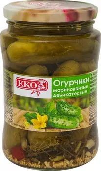 Огурчики Еко Деликатесные маринованные 680г