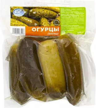 Огурцы ФЭГ соленые 400г