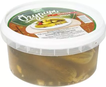 Огурцы ФЭГ соленые острые 500г - Vprok.ru Перекрёсток