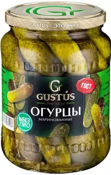 Огурцы Gustus маринованные 680г