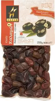 Оливки Astir Каламата с косточкой 250г. Закажите онлайн!